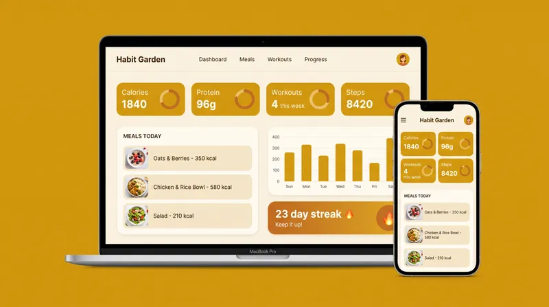 Kayla built an app that tracks her workouts and what she eats., an app a camper can build